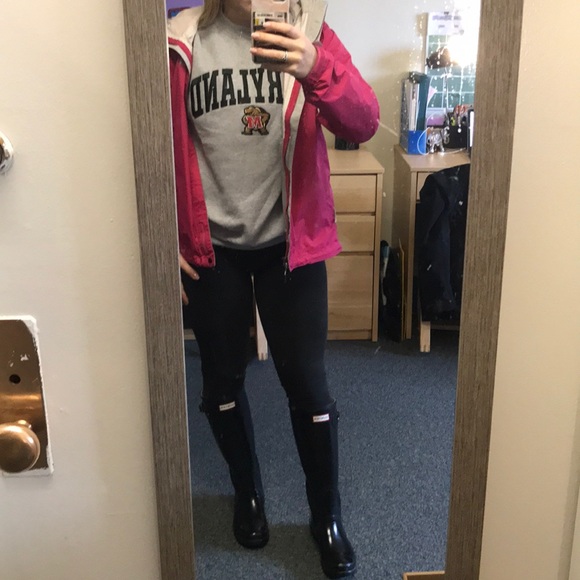 Hunter Boots Tall Glossy Black Size 5/6 - Picture 7 of 8